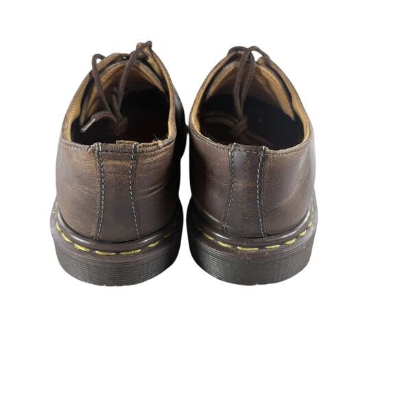 Vtg 90’s Dr Martens Shoes Brown Leather 4 Eye Oxford Grunge England UK 8 US 9 - Picture 5 of 13
